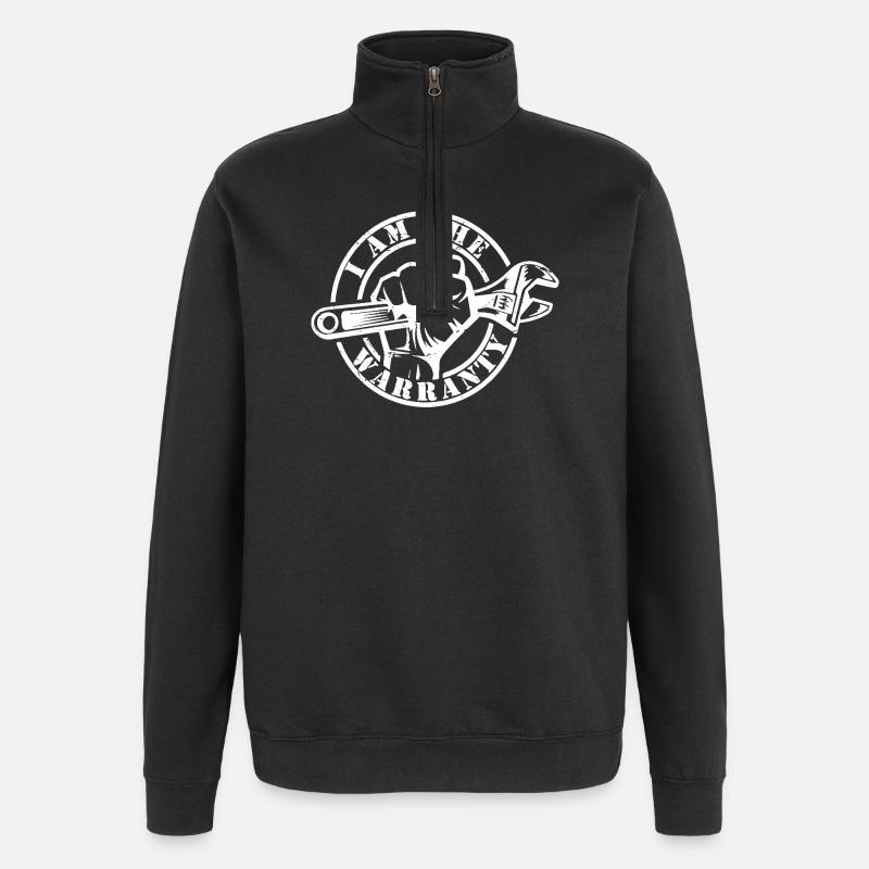 Je suis la garantie - Sweat à zip 1/4 - noir