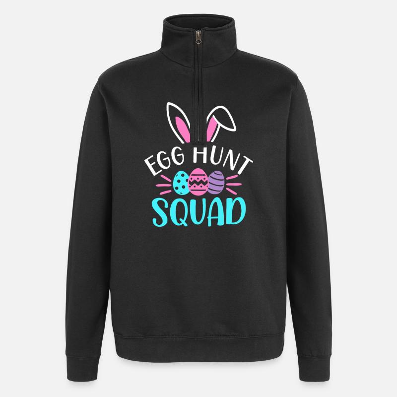 Escouade de chasse aux œufs - Sweat à zip 1/4 - noir