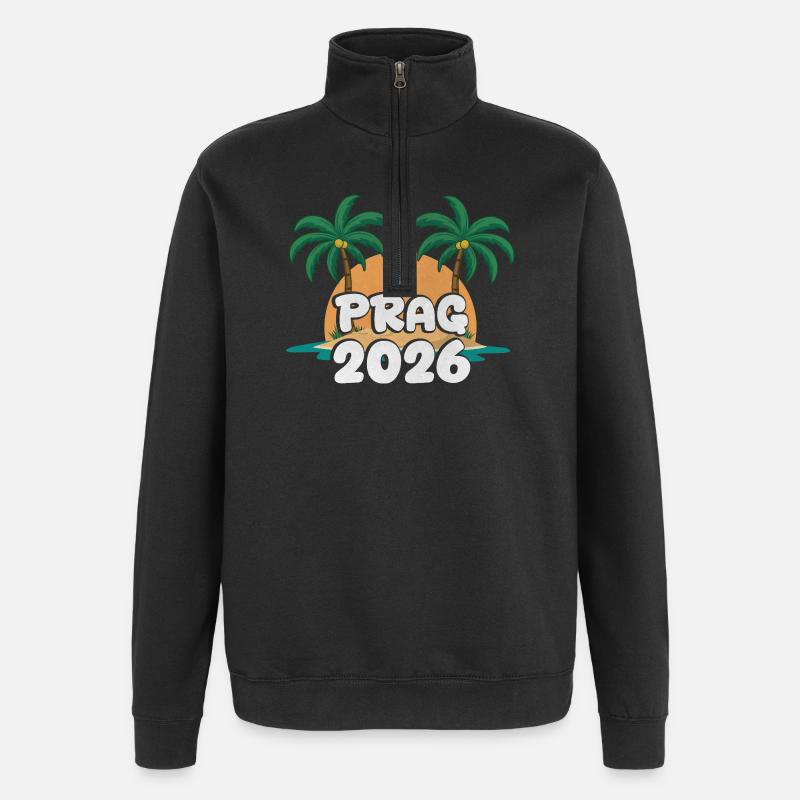 Prag 2026 - Quarter-Zip-Sweatshirt - Schwarz