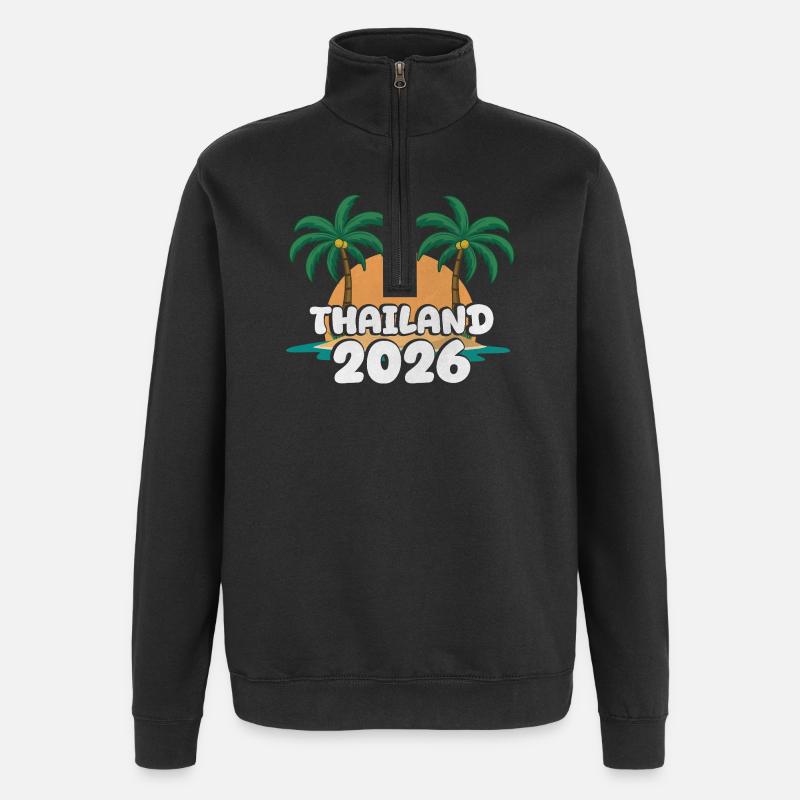 Thaïlande 2026 - Sweat à zip 1/4 - noir