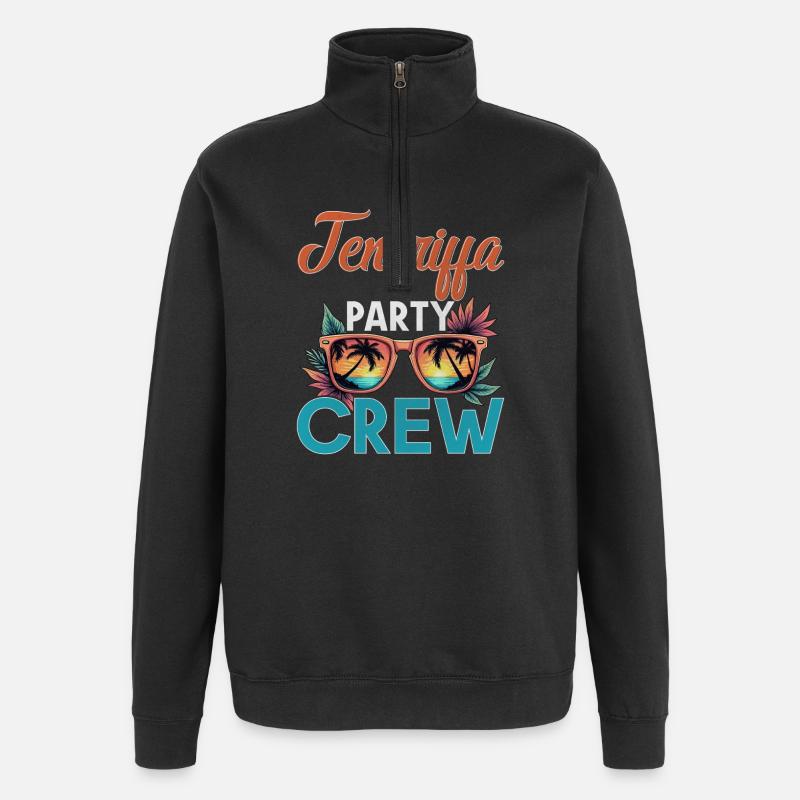 Équipage de Tenerife - Sweat à zip 1/4 - noir