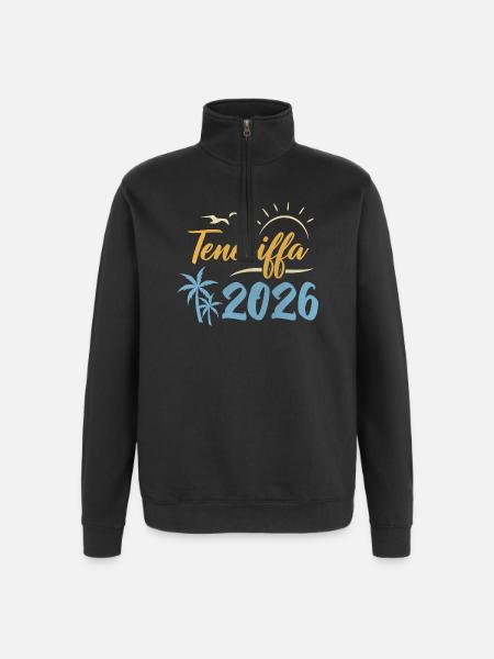 Teneriffa 2026 - Quarter-Zip-Sweatshirt - Schwarz