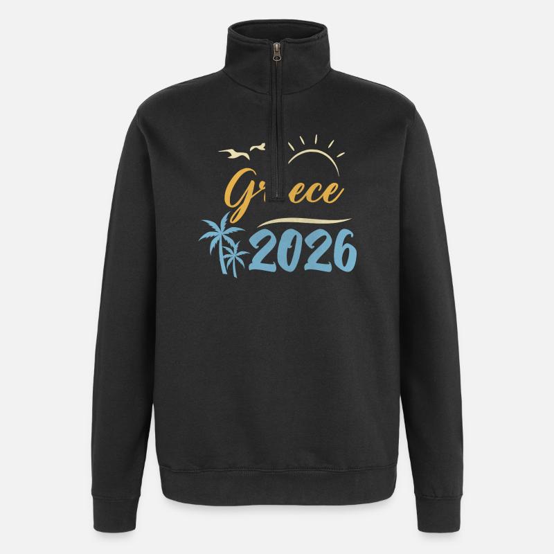 Greece 2026 - Quarter-Zip Sweatshirt - black