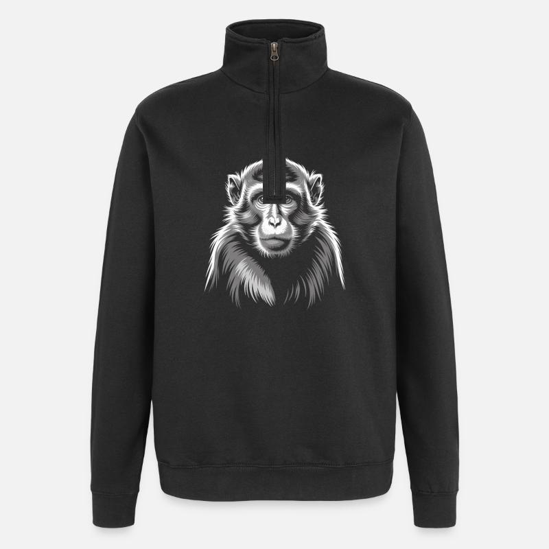 Gray Monkey - Quarter-Zip Sweatshirt - black