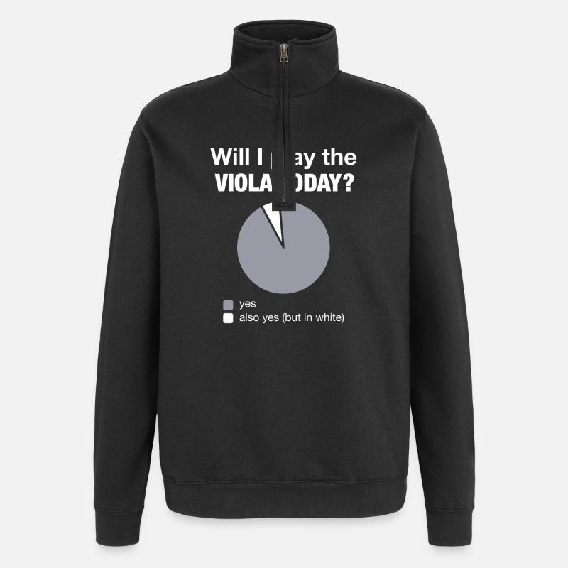 Viola Viola Playing Today Musicians - Quarter-Zip Sweatshirt - black