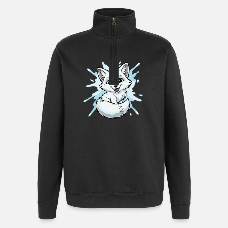 Personnage de Renard Éclaboussure d’Eau - Sweat à zip 1/4 - noir