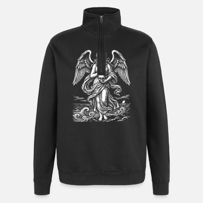 Seaborne Venus with Skull - Quarter-Zip Sweatshirt - black