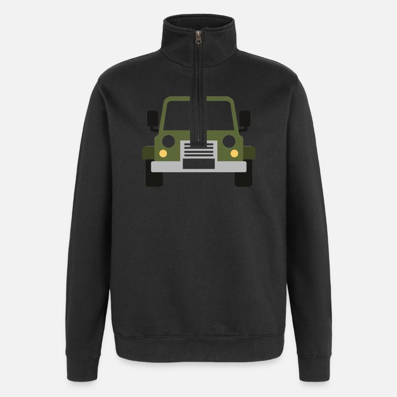 Geländefahrzeug - Quarter-Zip-Sweatshirt - Schwarz