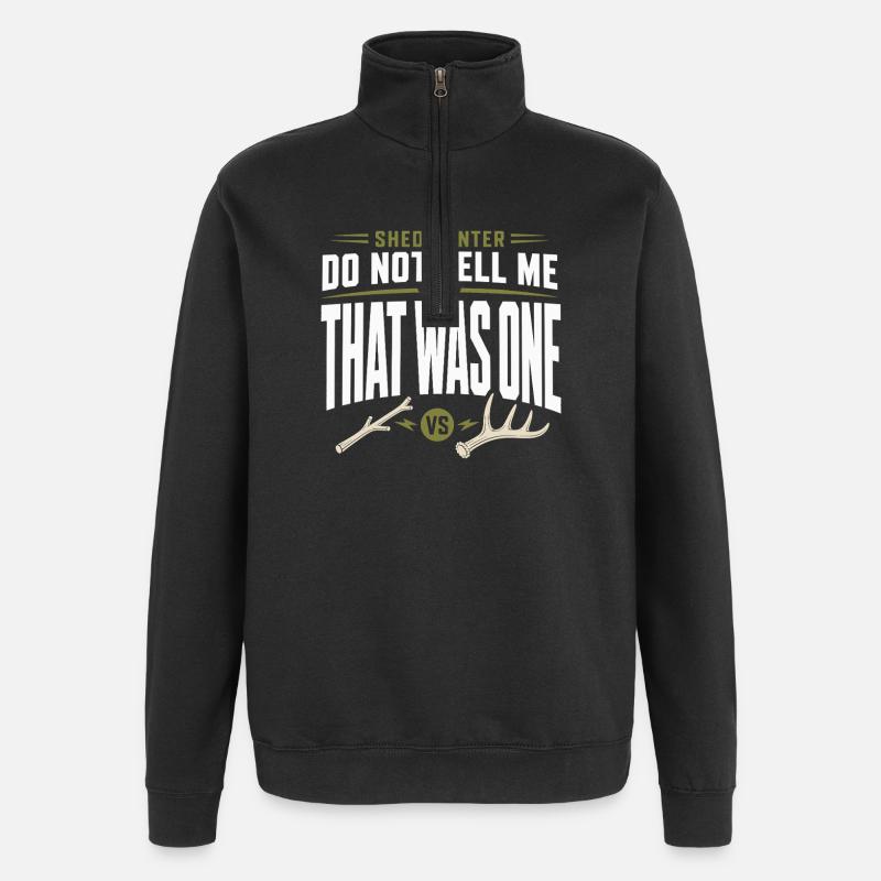 Scale-hunting-scale-hunter-antler-hunting-whitetail - Quarter-Zip Sweatshirt - black
