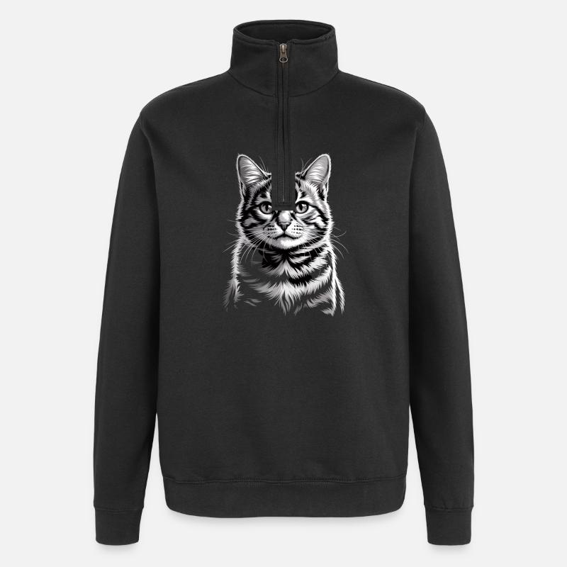 Britisch Kurzhaar BKH - Quarter-Zip-Sweatshirt - Schwarz