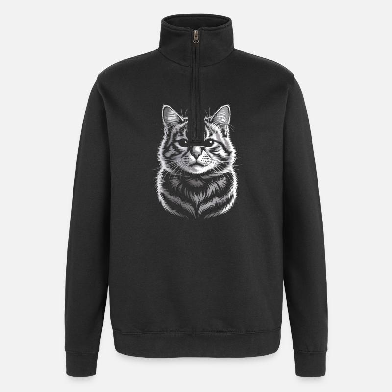 Britisch Kurzhaar BKH - Quarter-Zip-Sweatshirt - Schwarz