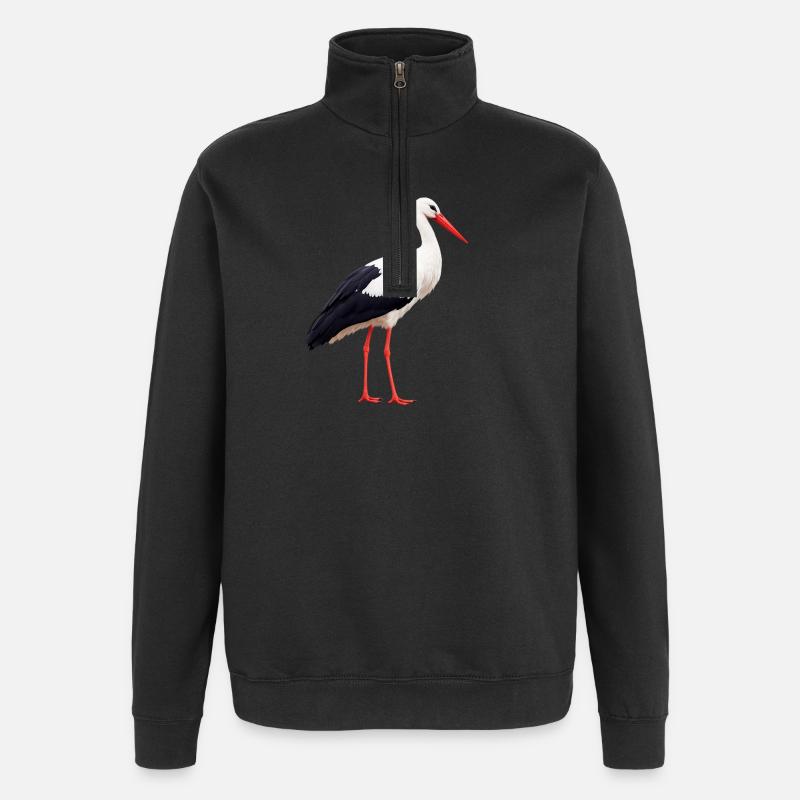 cigogne - Sweat à zip 1/4 - noir