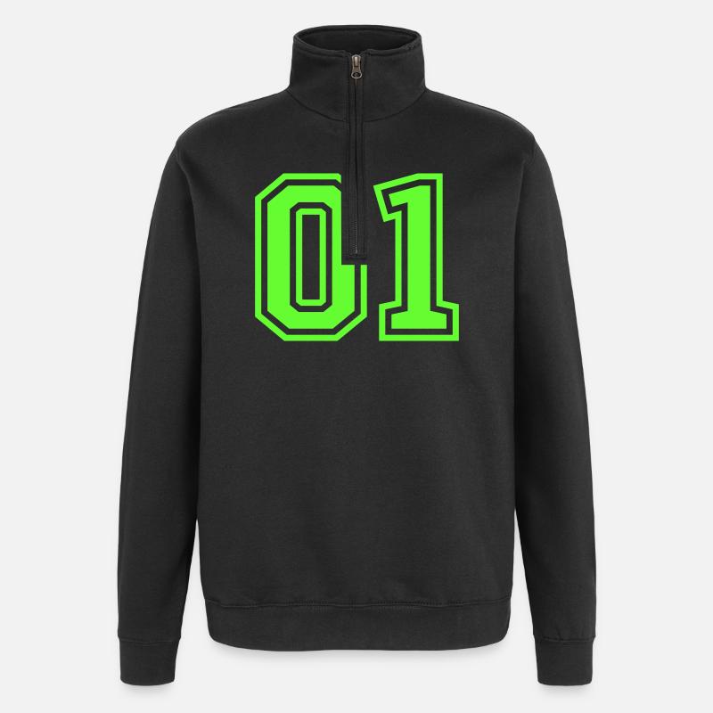 Numéro 01 - Sweat à zip 1/4 - noir