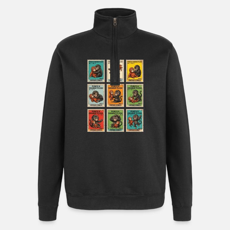 Stamps Baby Monkey Punch - Quarter-Zip Sweatshirt - black