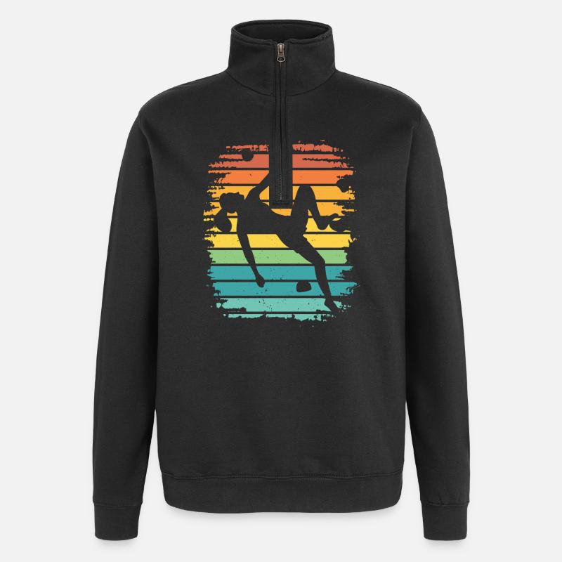 Boulderer Boulder Bouldering - Quarter-Zip Sweatshirt - black