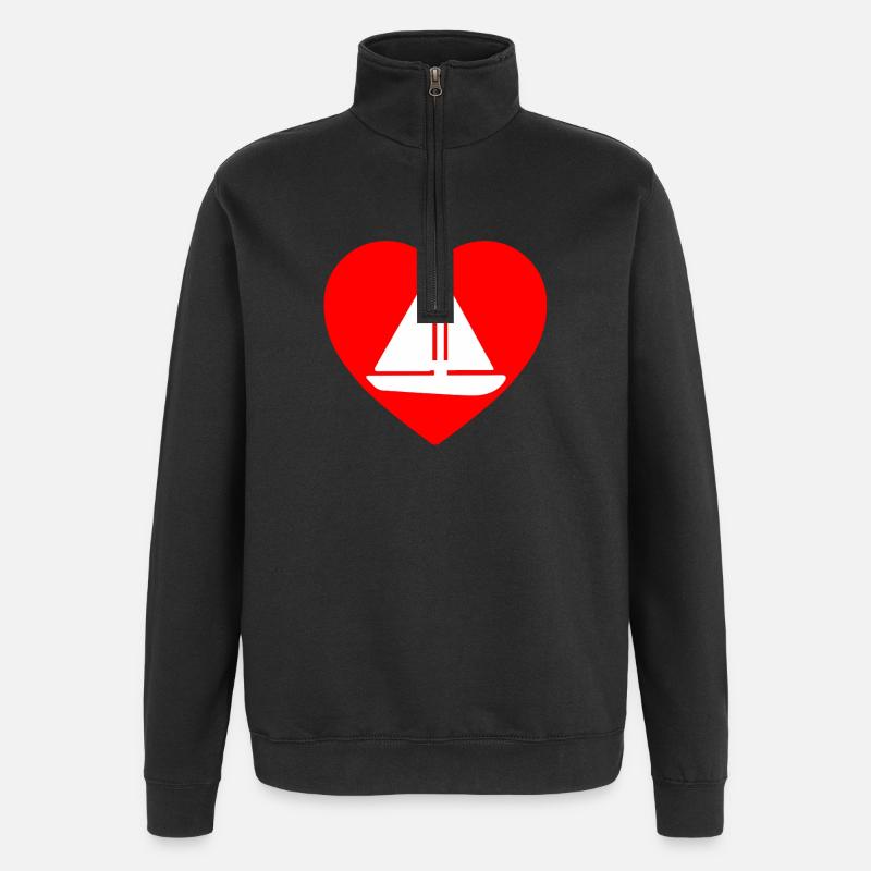 Sail - Quarter-Zip Sweatshirt - black