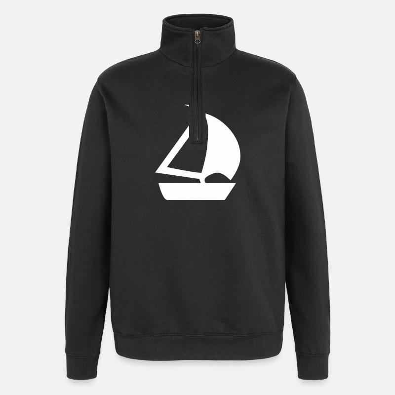 Sail - Quarter-Zip Sweatshirt - black