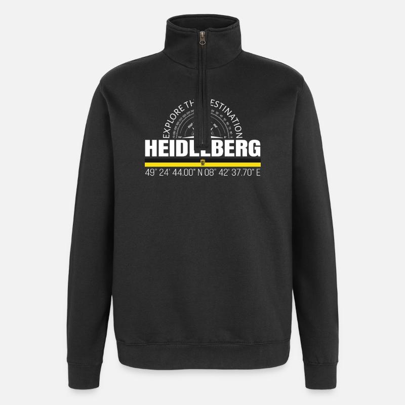 Heidelberg - Sweat à zip 1/4 - noir