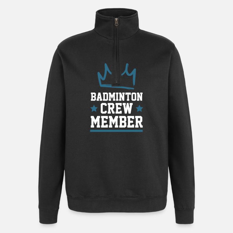 Équipe de badminton - Sweat à zip 1/4 - noir