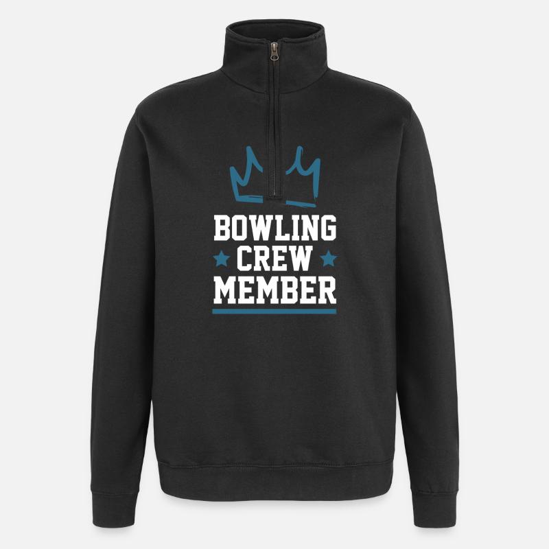 Bowling Crew - Quarter-Zip Sweatshirt - black