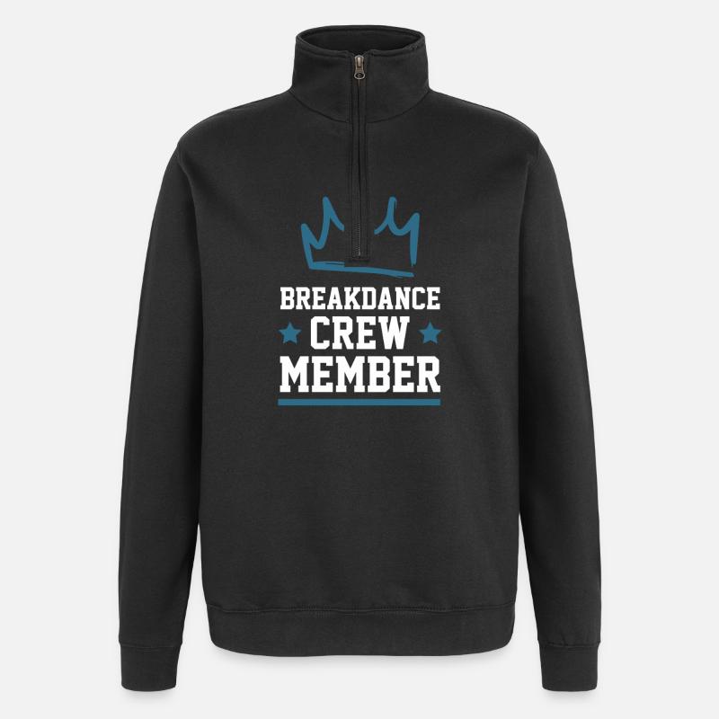 Équipe de breakdance - Sweat à zip 1/4 - noir