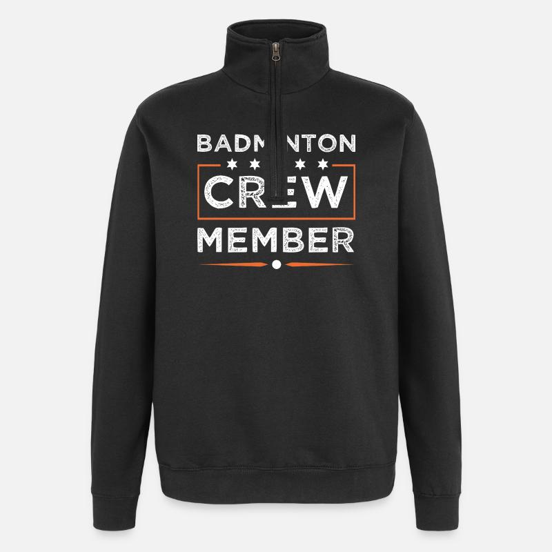 Équipe de badminton - Sweat à zip 1/4 - noir