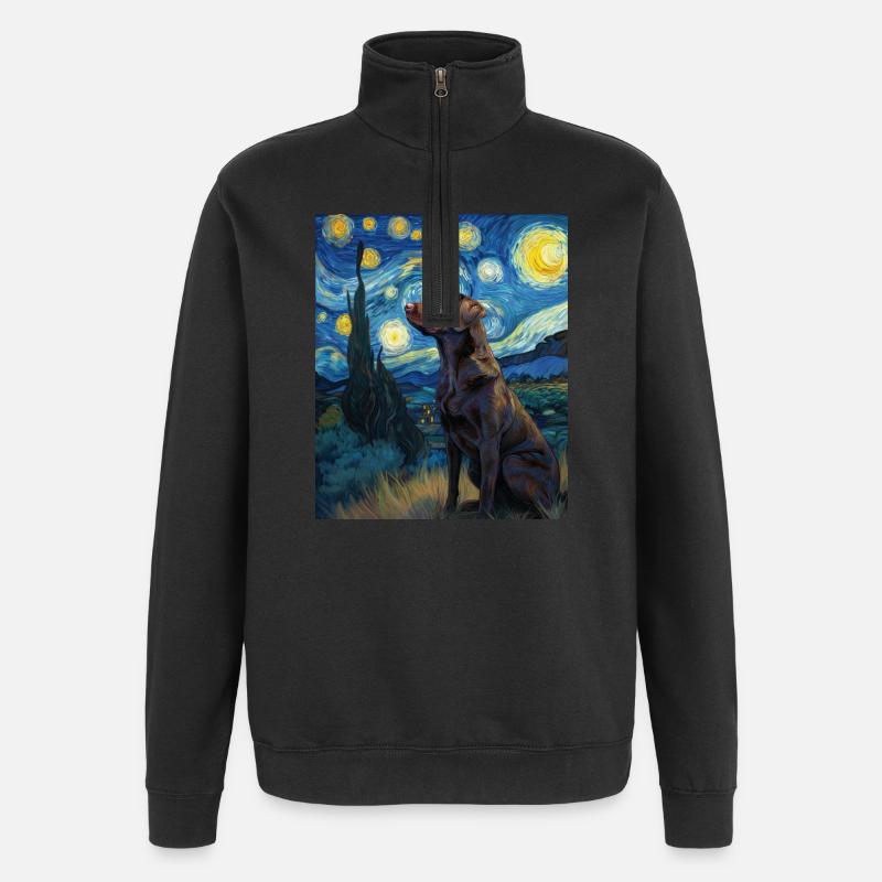 Labrador Retriever - Quarter-Zip Sweatshirt - black