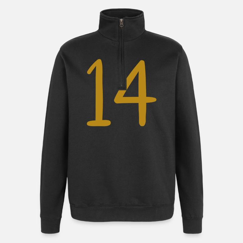 14 - Sweat à zip 1/4 - noir