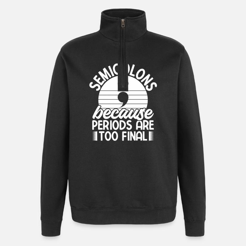 Points au point-virgule Trop Finale Point-virgule - Sweat à zip 1/4 - noir