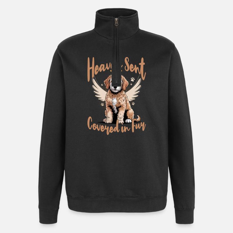 Race de chien Goldendoodle - Sweat à zip 1/4 - noir