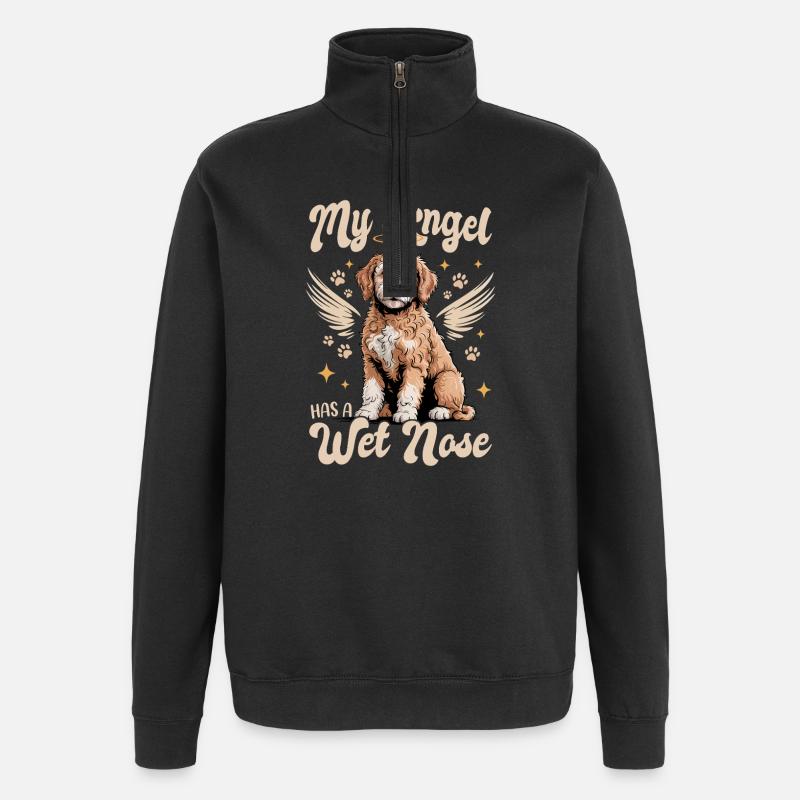 Goldendoodle Dog Breed - Quarter-Zip Sweatshirt - black