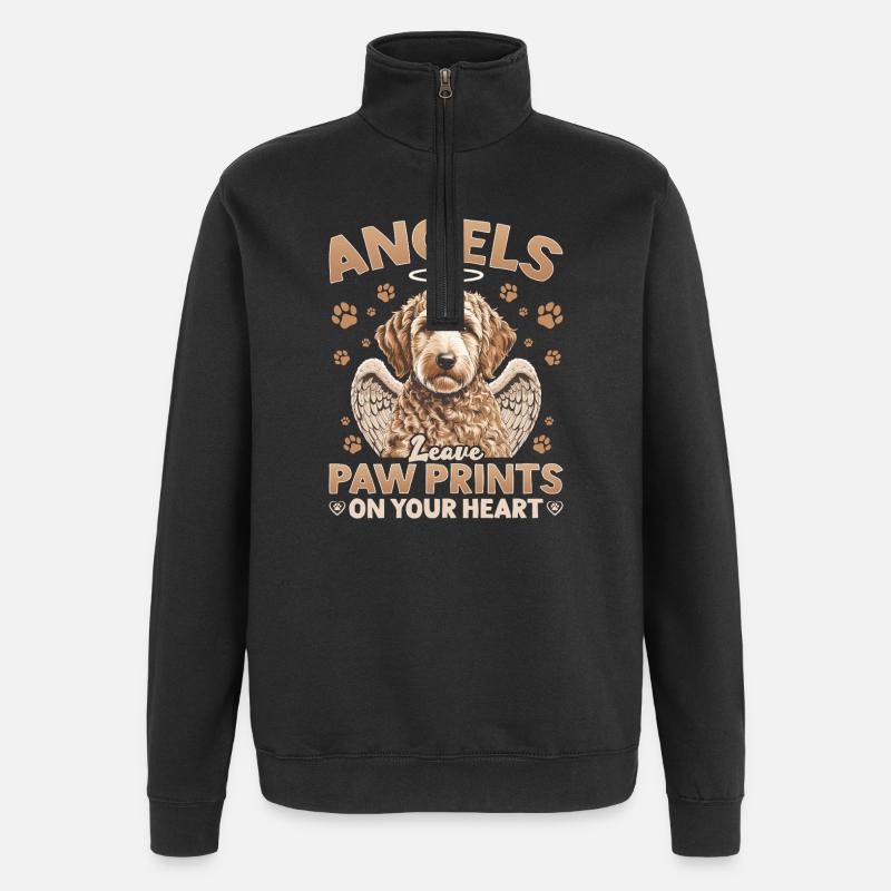 Goldendoodle Dog Breed - Quarter-Zip Sweatshirt - black