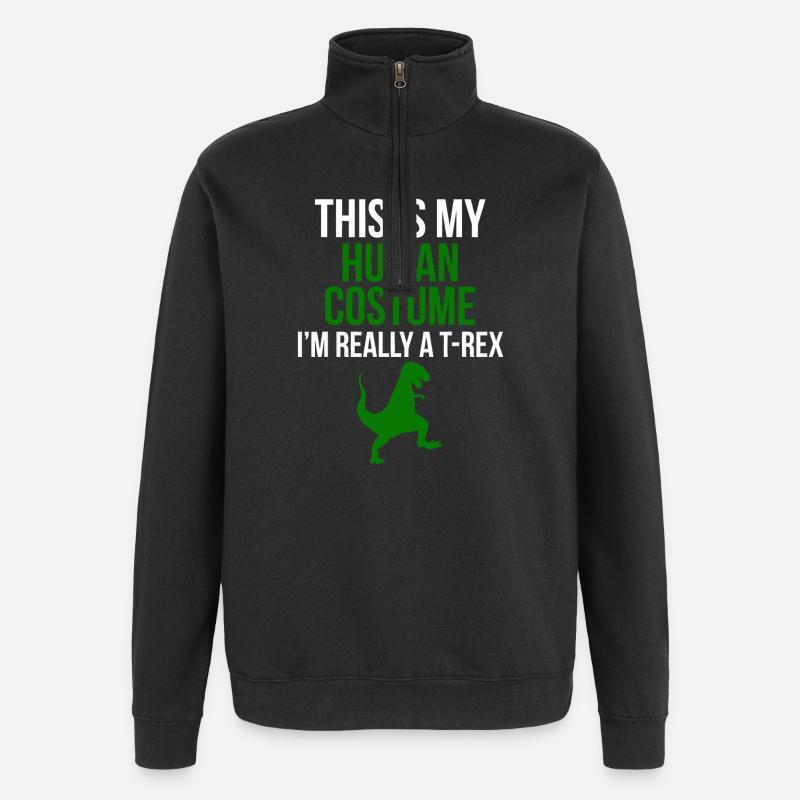 T-Rex Costume Tee - Quarter-Zip Sweatshirt - black