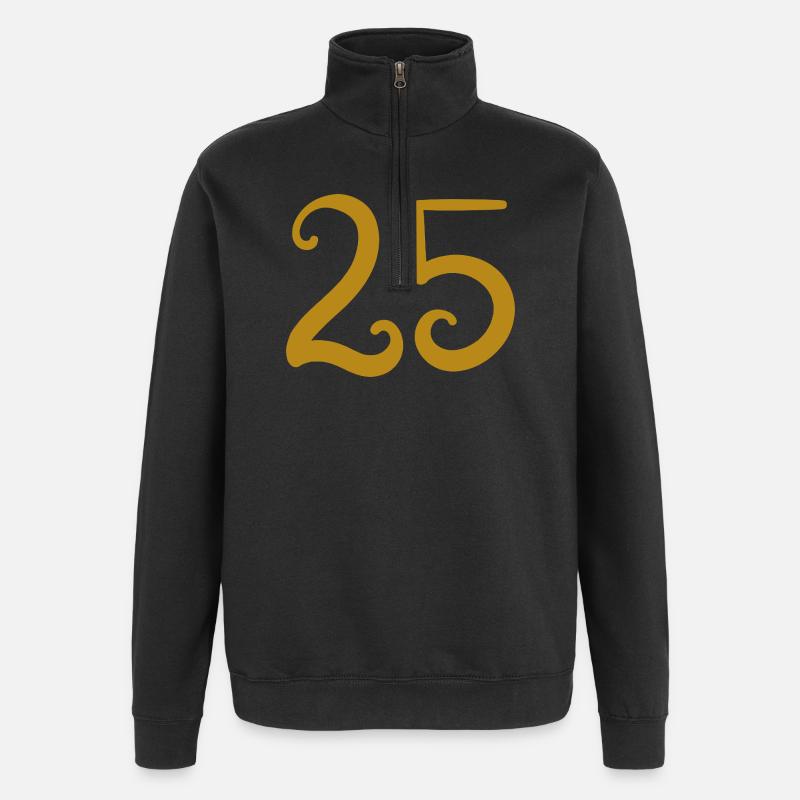 25 - Sweat à zip 1/4 - noir