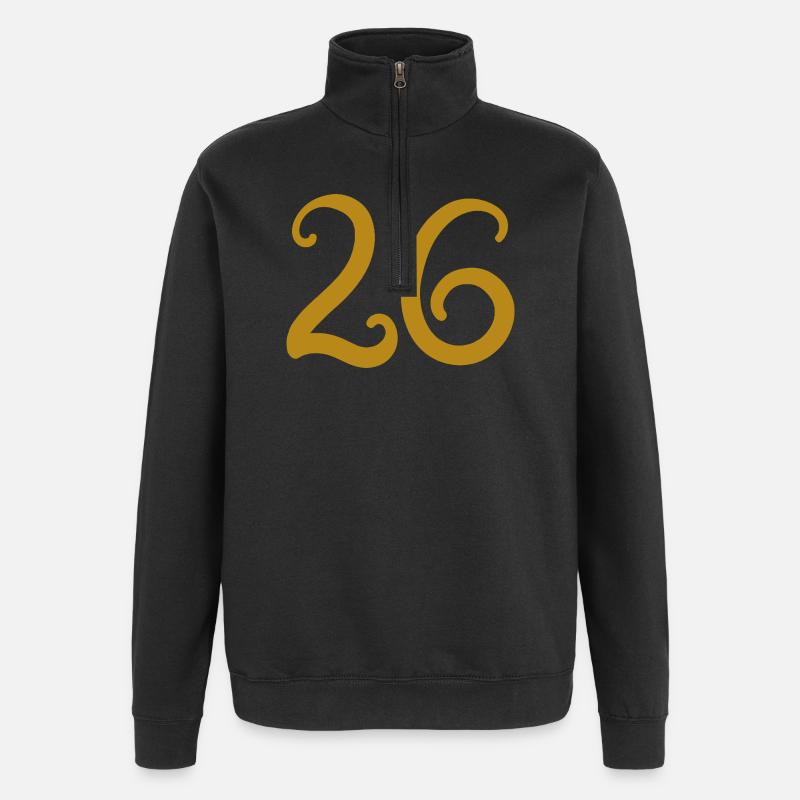 26 - Sweat à zip 1/4 - noir