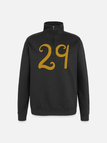29 - Sweat à zip 1/4 - noir