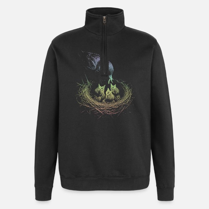 Amsel - Quarter-Zip-Sweatshirt - Schwarz