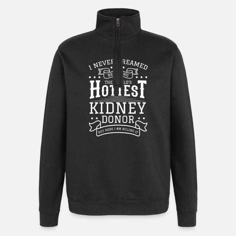 Heißester Nierenspender-Tee - Quarter-Zip-Sweatshirt - Schwarz