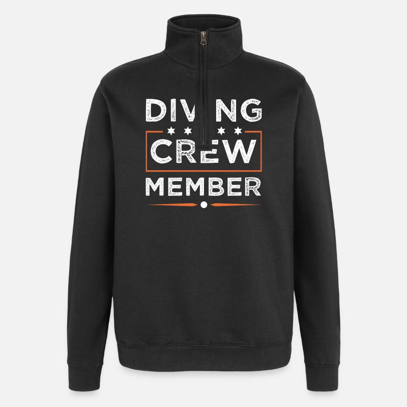 Diving Crew - Quarter-Zip Sweatshirt - black