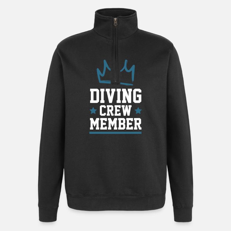 Diving Crew - Quarter-Zip Sweatshirt - black