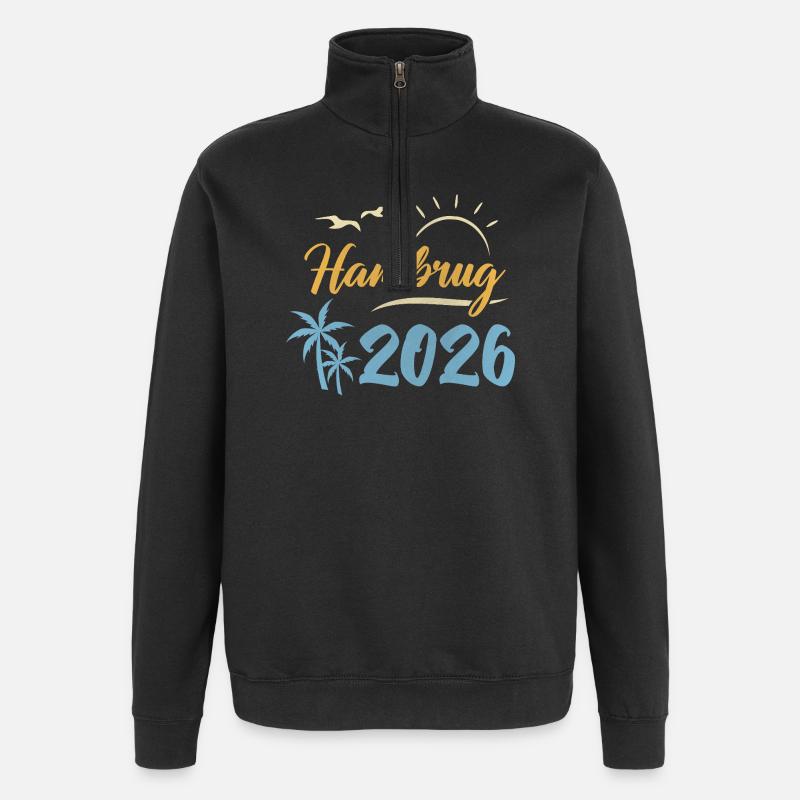 Hamburg 2026 - Quarter-Zip Sweatshirt - black