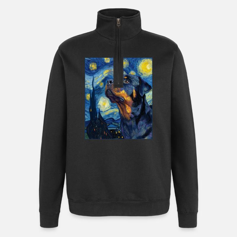 Rottweiler - Quarter-Zip Sweatshirt - black