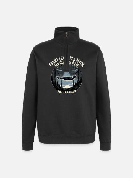 Believe In Calisthenics - Quarter-Zip-Sweatshirt - Schwarz
