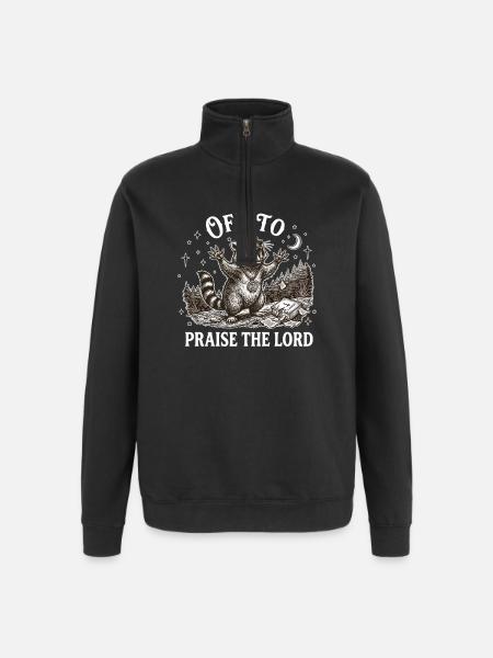 Louer le Seigneur Christian Waschbär - Sweat à zip 1/4 - noir