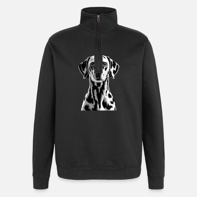 Dalmate - Sweat à zip 1/4 - noir