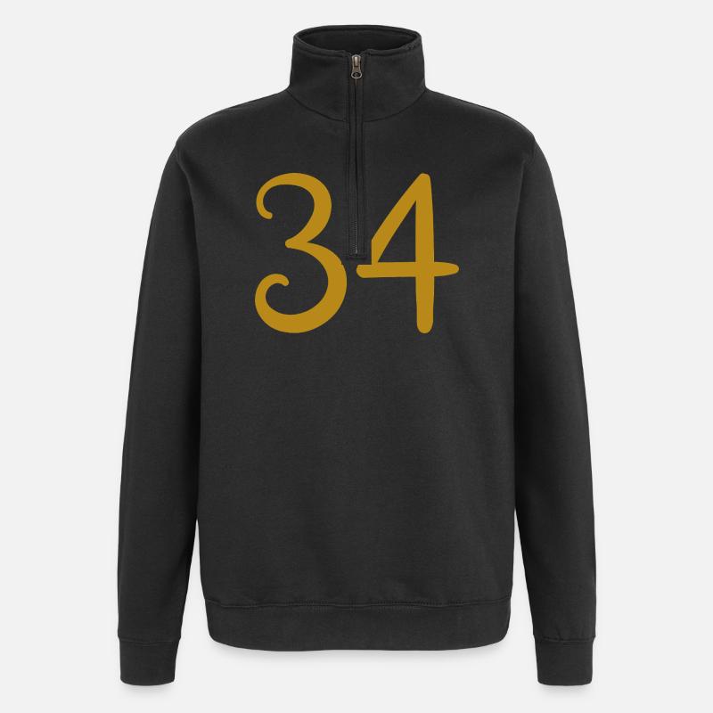 34 - Sweat à zip 1/4 - noir