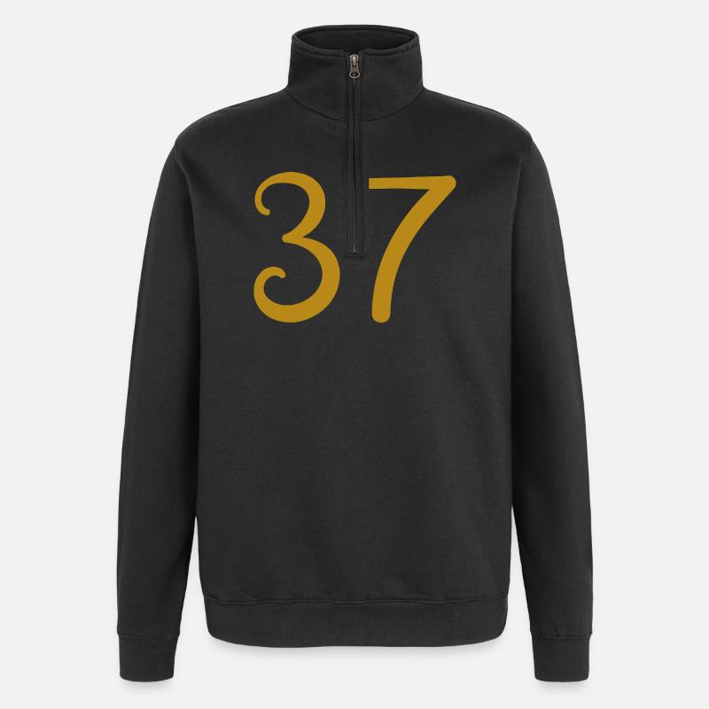 37 - Sweat à zip 1/4 - noir