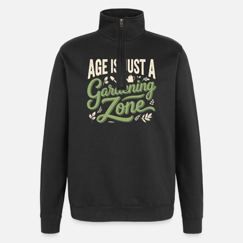 Alter nur Gartenzone | Gärtner Spruch - Quarter-Zip-Sweatshirt - Schwarz