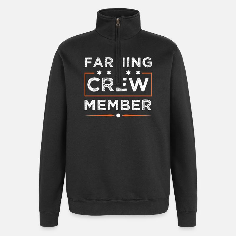 Équipe d’agriculteurs - Sweat à zip 1/4 - noir