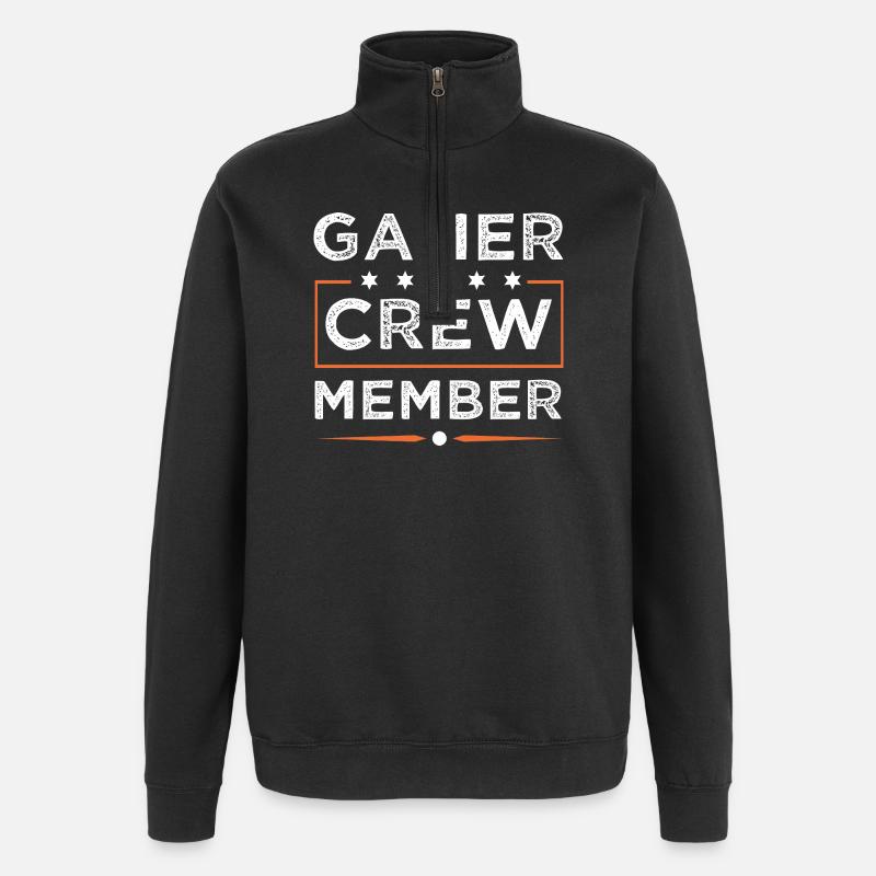 Gamer Crew - Quarter-Zip Sweatshirt - black